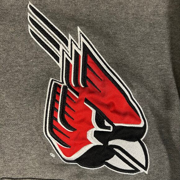 Ball State University Cardinals Hoodie Youth 8-10 S Gray Stadium‎ Athletics - Picture 3 of 10